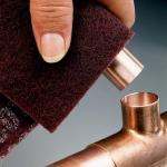 Scotch Brite 3M 7447 Amplas Merah Maroon General Purpose Hand Pad - 6 in x 9 in
