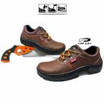 OXLAY - Sepatu safety, Sepatu safety ujung besi- Coklat Doff Low - 40