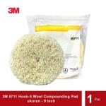 3M 5711 Hook-it Wool Compounding Pad 9 in - Foam Poles mobil - 1 Pad