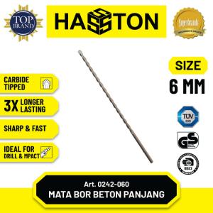 Hasston 10mm Mata Bor Beton Panjang / Masonry Drill Bits (0242-100) - 6 mm x 12 inch