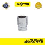 HASSTON Kunci Sok Chrome Segi 12 - Mata Sok 1/2'' (Art 1732) - K.Sok 12mm
