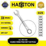 Hasston Kunci Ring Pass 8 pcs / Combination Wrench (8-19mm) (1647-001)