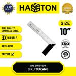 Hasston Siku Tukang 10'' Stainless Steel / Penggaris Siku (3910-000) - 10 inch