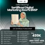 TERBAIK! HUB: 0851-9493-4019, Ujian Sertifikasi Digital Marketing BNSP Purwakarta